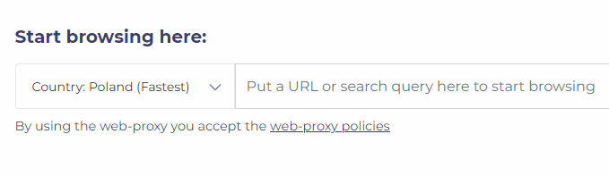 Web Proxy Country Selection