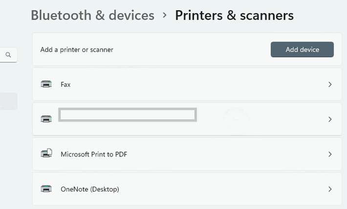 Printers & Scanners Dialog