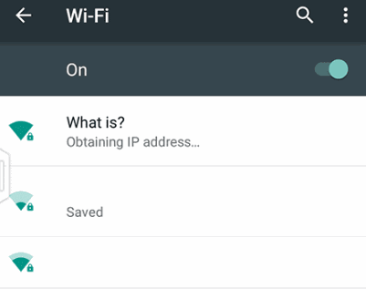 Android Wi-Fi Settings Dialog